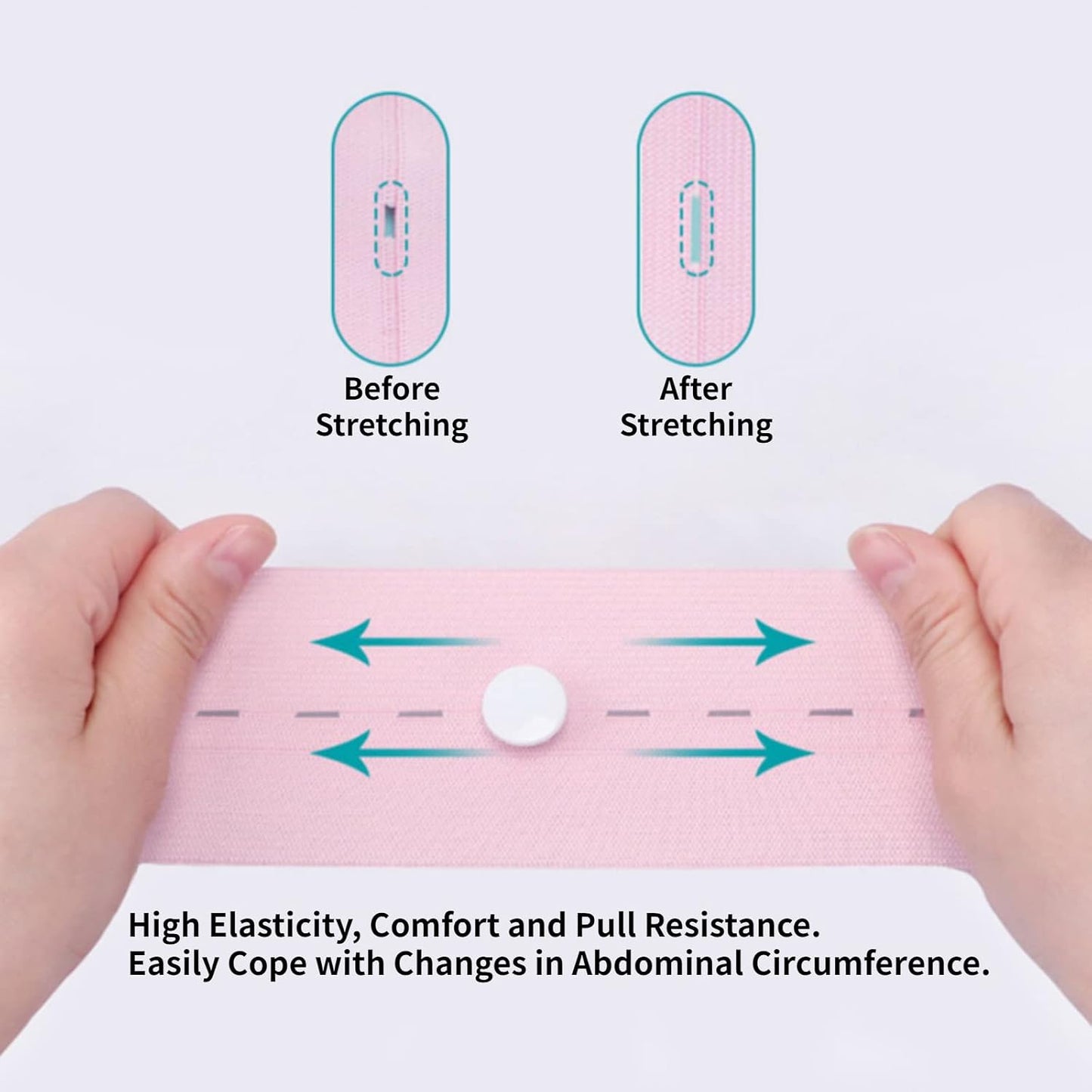 Band for Pregnancy Support, 2Pcs Fetal Heart Monitoring Belt Fetal Tape Fetal Heart Monitoring Bandage Belt with Snaps Design for Pregnant Women Use