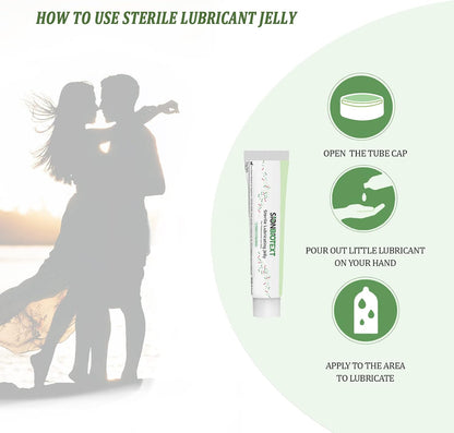 Sterile Lube Water Based Gel Lubricating Jelly Smooth Consistency - Lube Water Lubricant 113G Tube