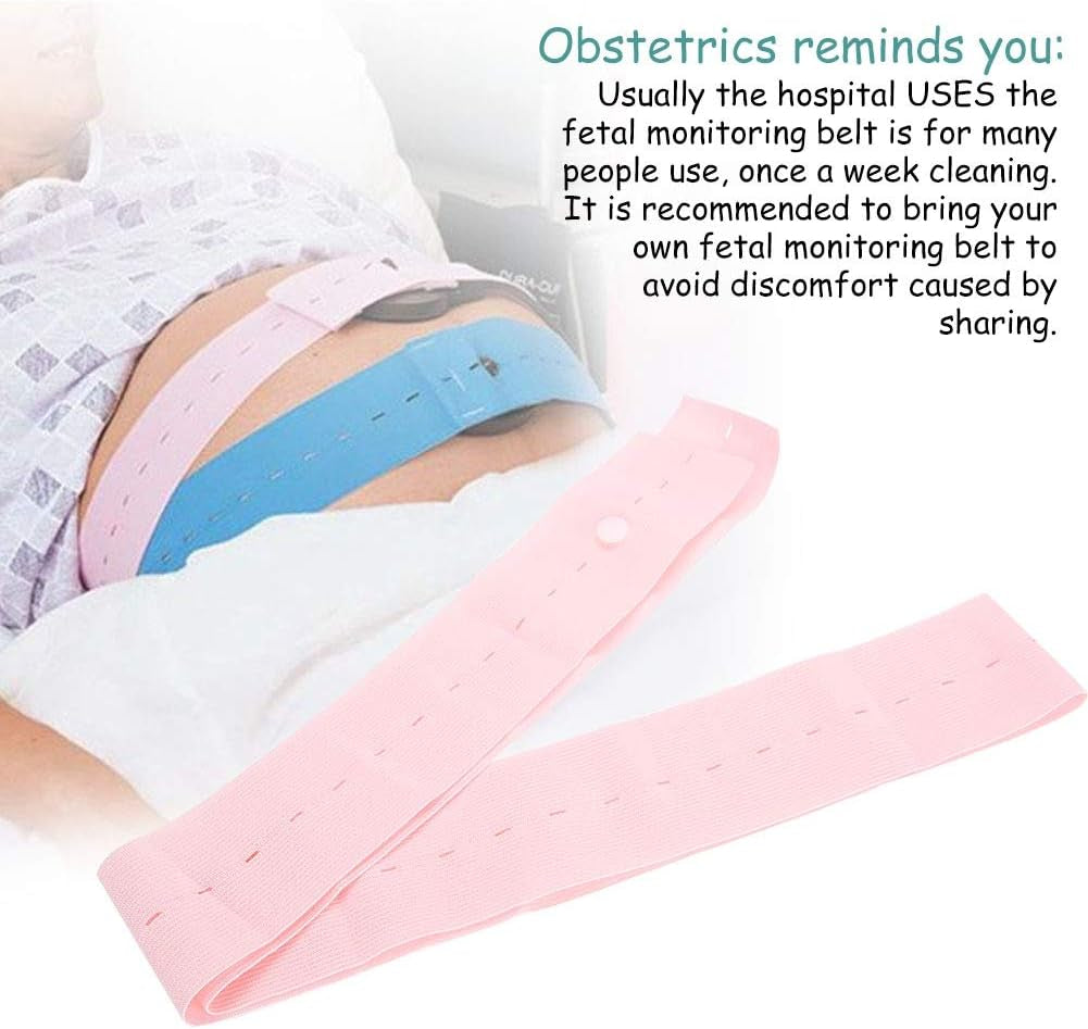 Band for Pregnancy Support, 2Pcs Fetal Heart Monitoring Belt Fetal Tape Fetal Heart Monitoring Bandage Belt with Snaps Design for Pregnant Women Use
